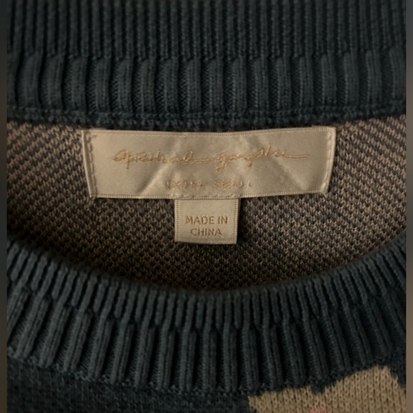 SPIRITUAL GANGSTER SET FLORAL JACQUARD RAGLAN SWEATER SHORT SIZE XS EUC - Picture 7 of 8